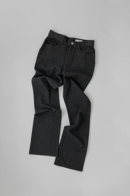 dark gray stretch pants