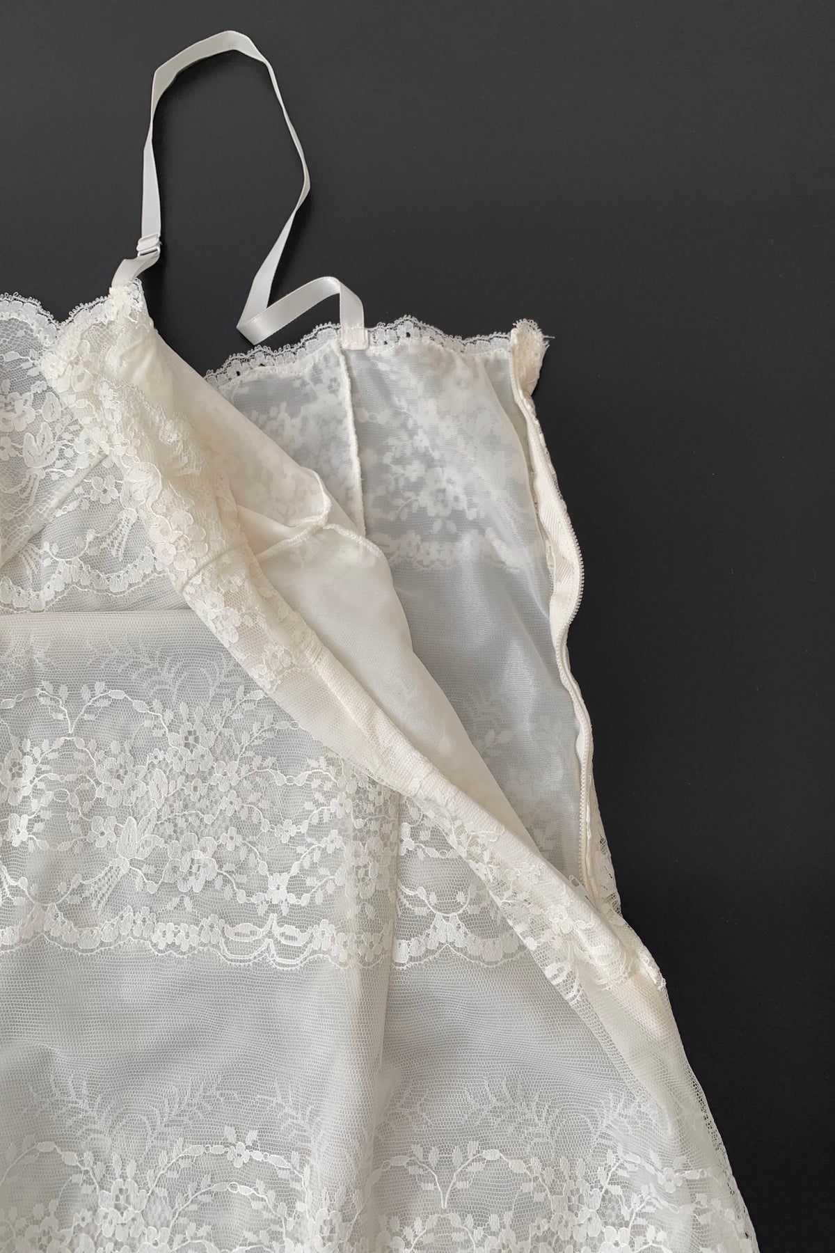 usa ivory lace see-through dress