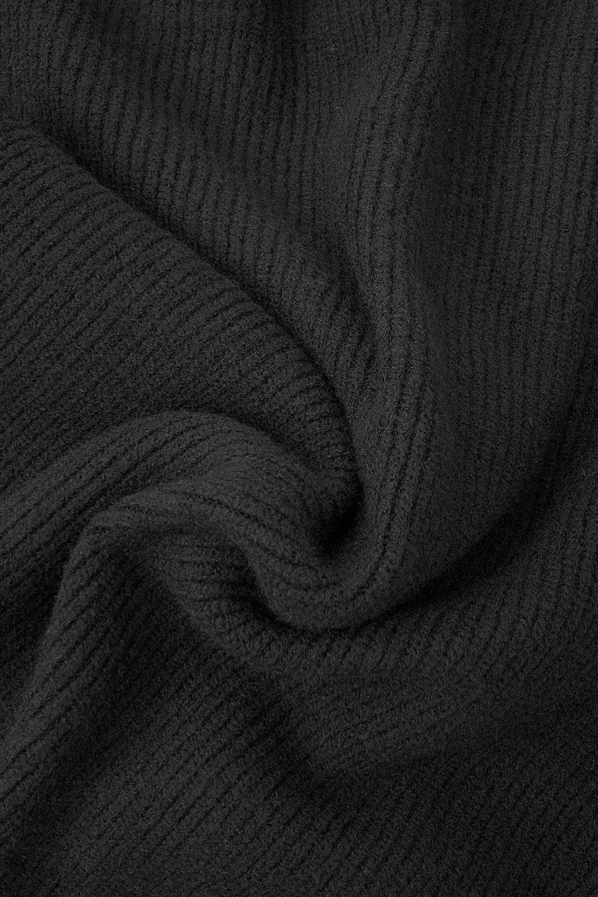 black big buttons over sized knit