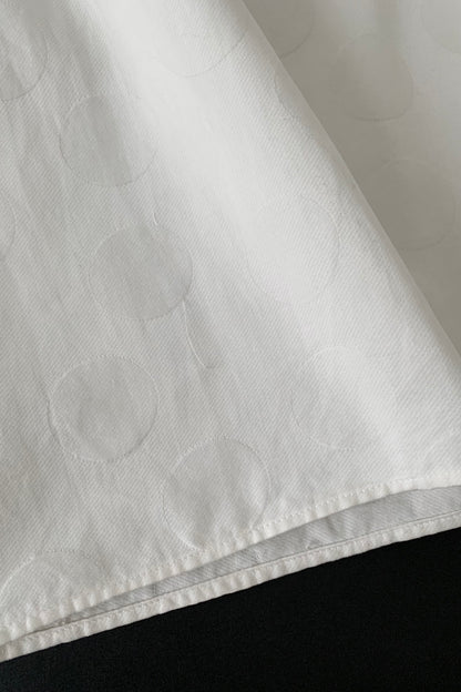 Italy white dot flare skirt
