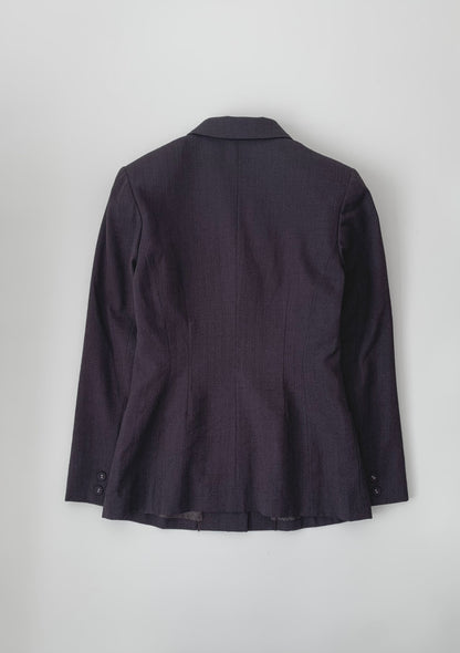 dark purple single breasted jacket
