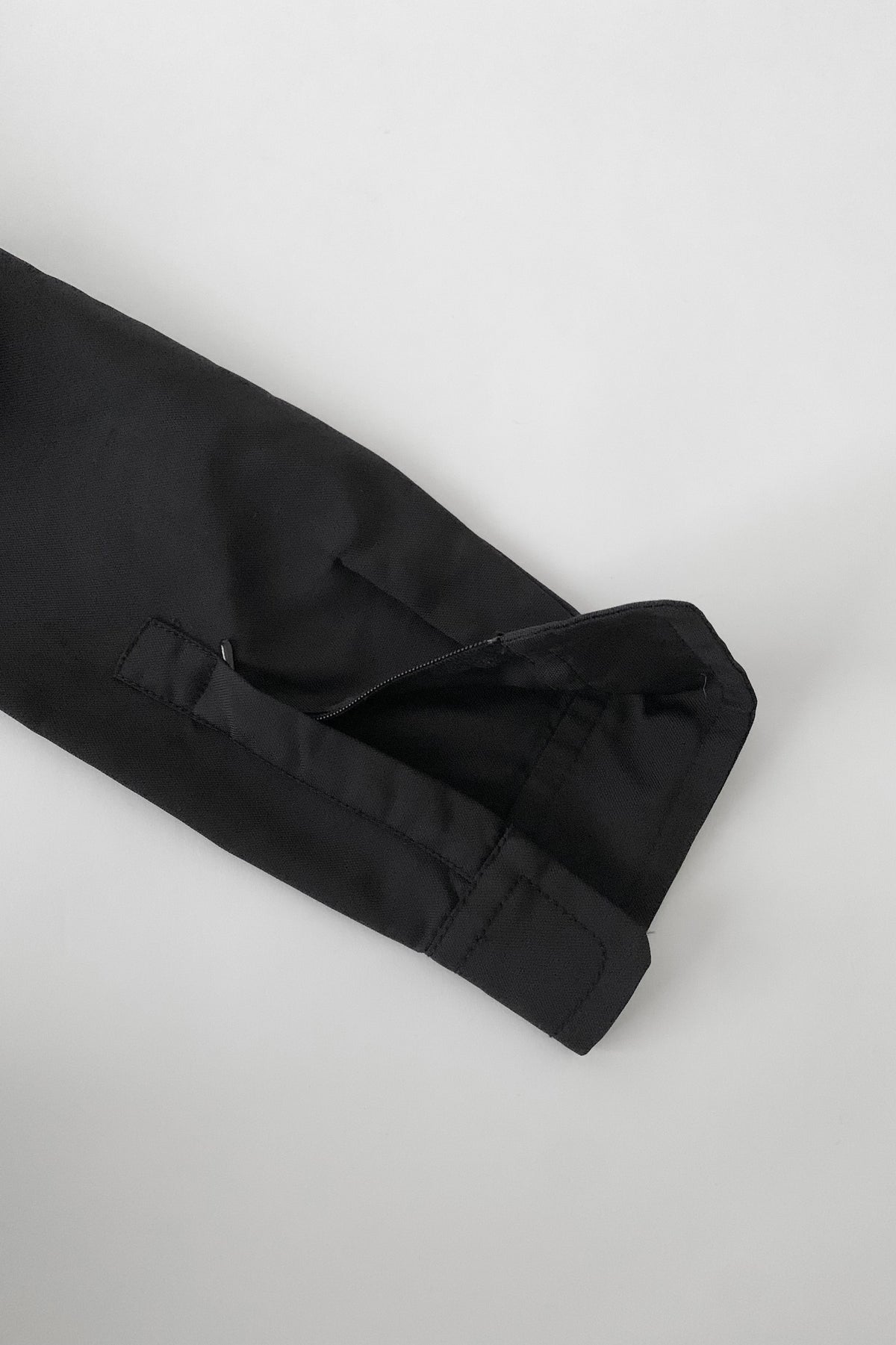 Italy black zip nylon jacket