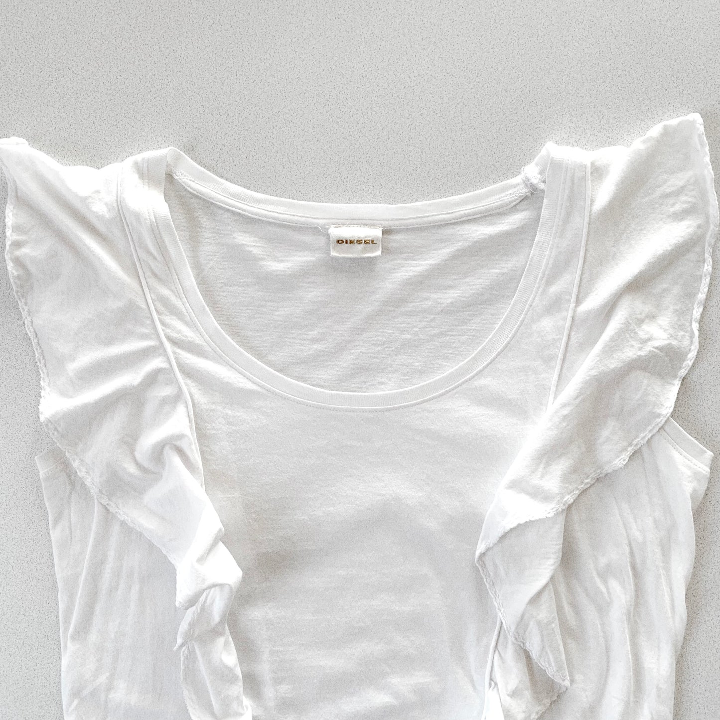 DIESEL white frill tunic