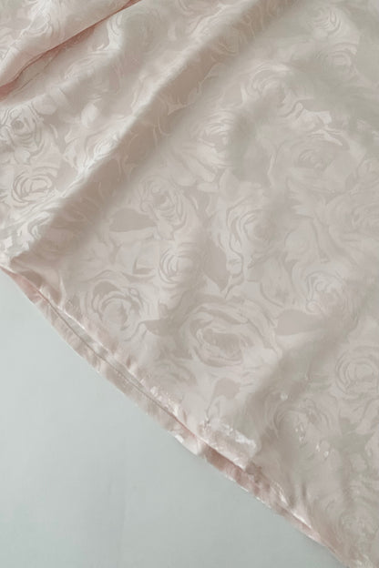 pink satin printed blouse
