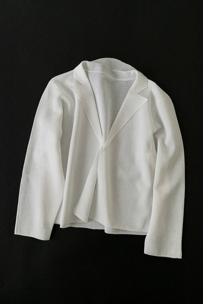 white see-through cardigan
