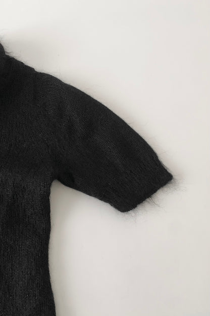 black mohair ensemble knit