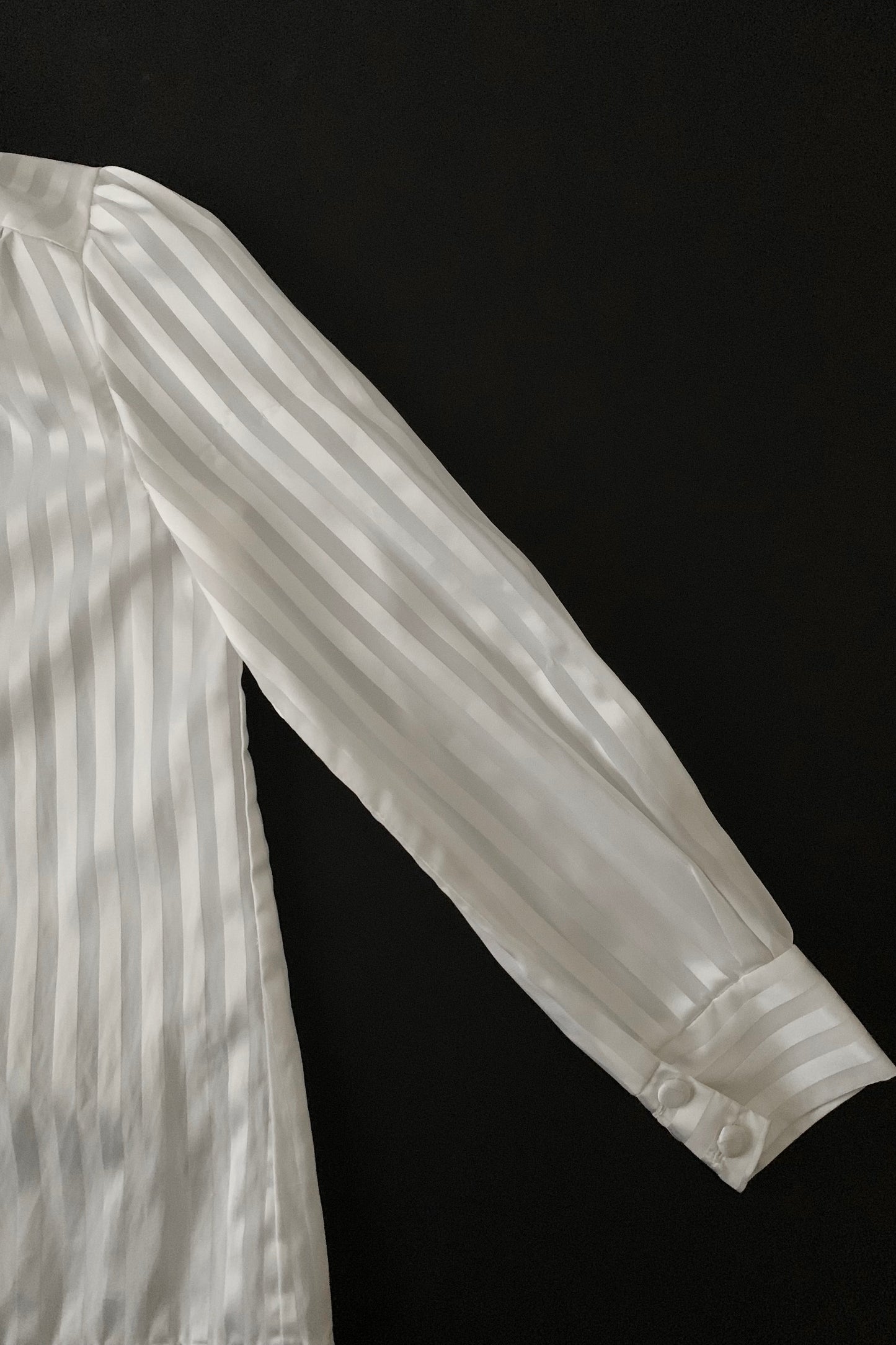 white satin tie shirt