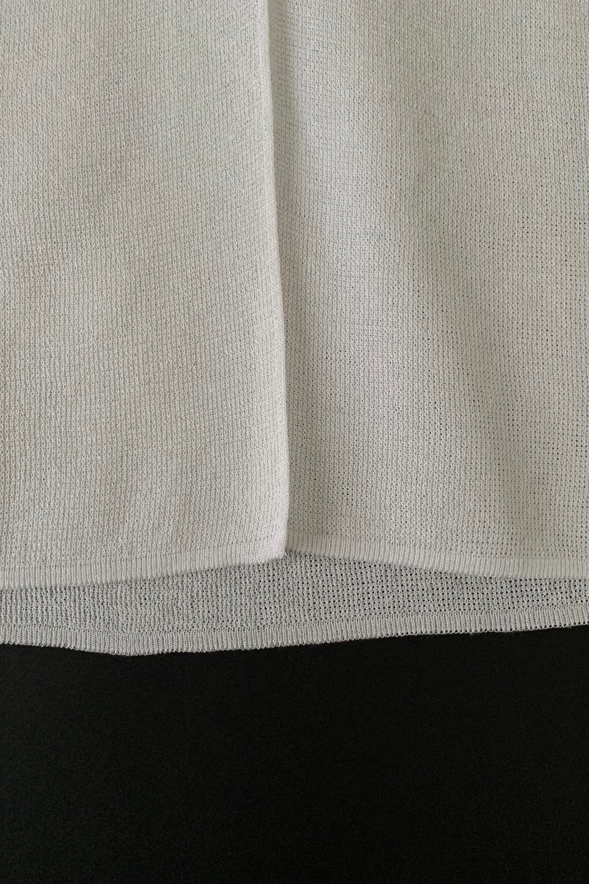 white see-through cardigan