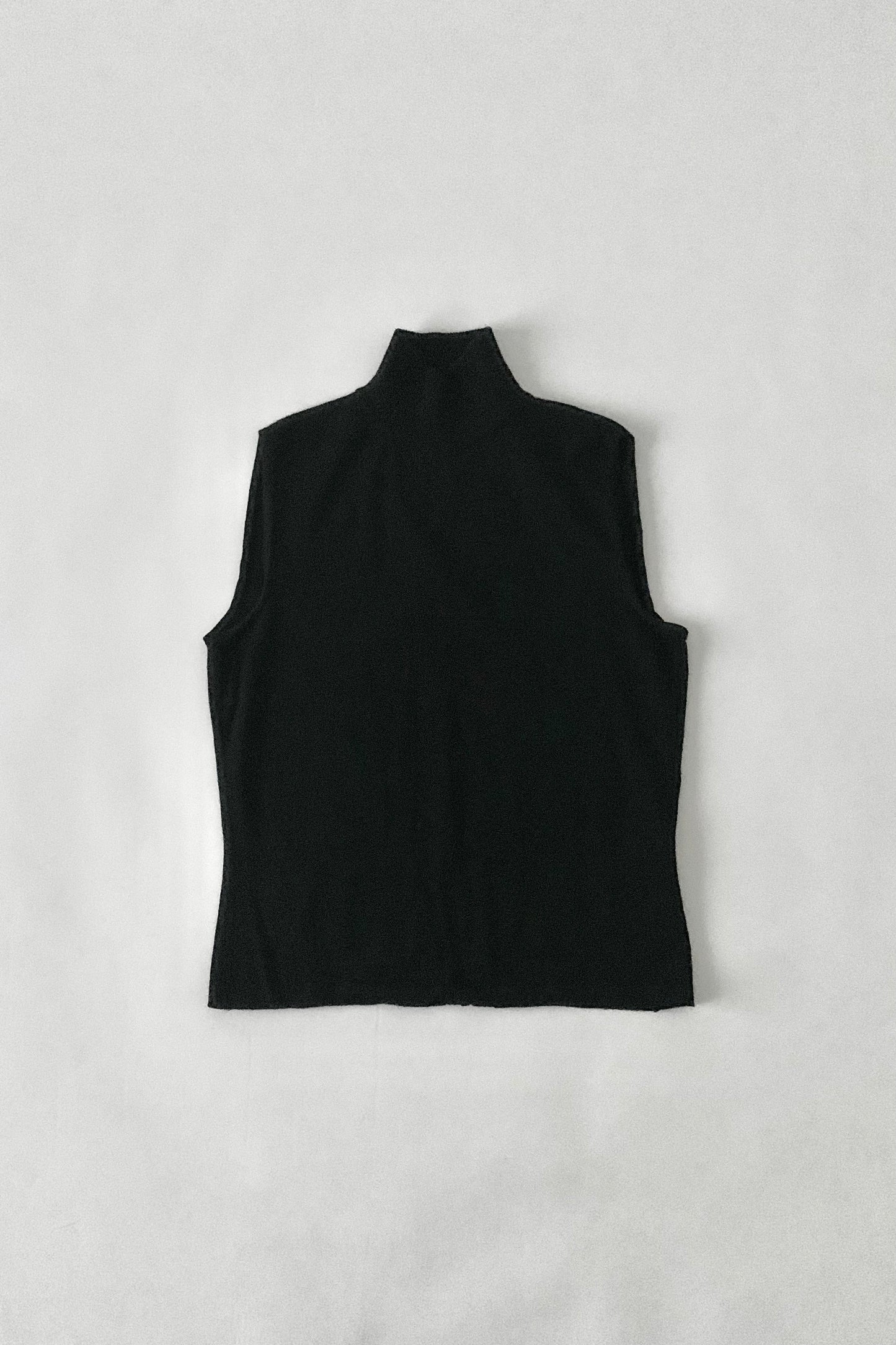 Italy black wool vest