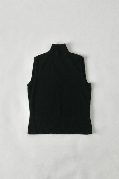 Italy black wool vest