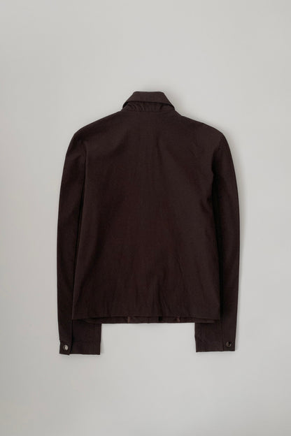 dark brown zip light jacket