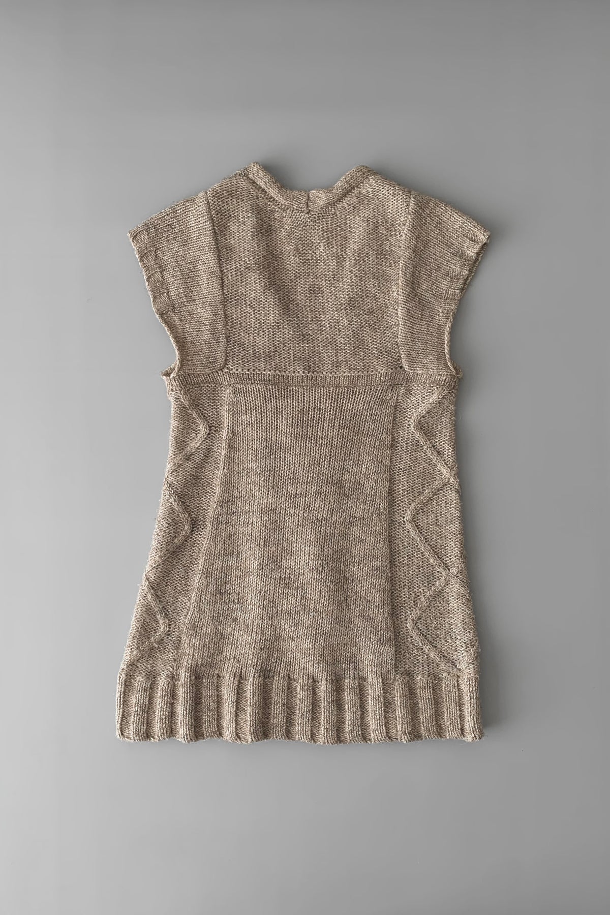 light brown low gauge knit dress