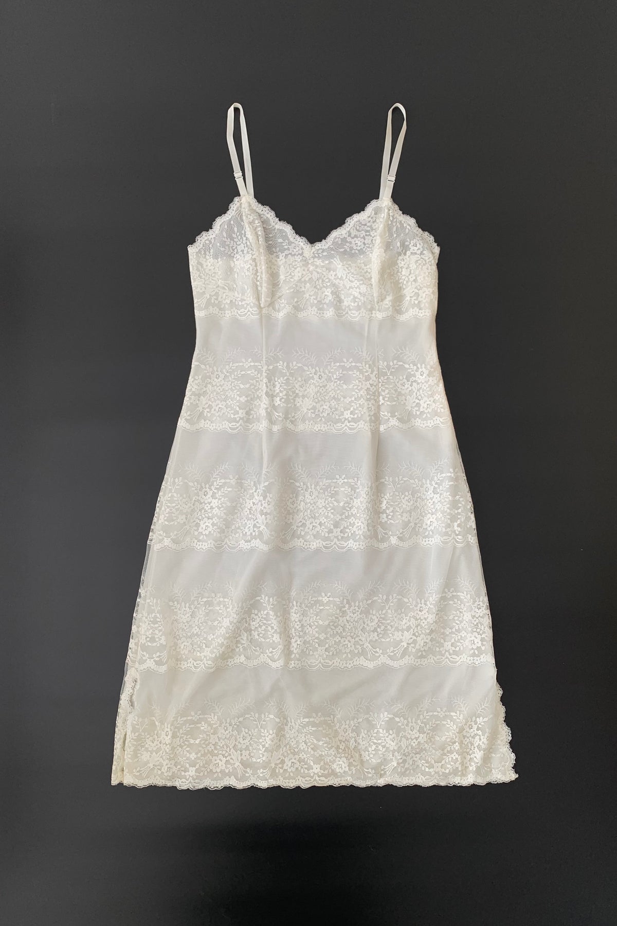 usa ivory lace see-through dress