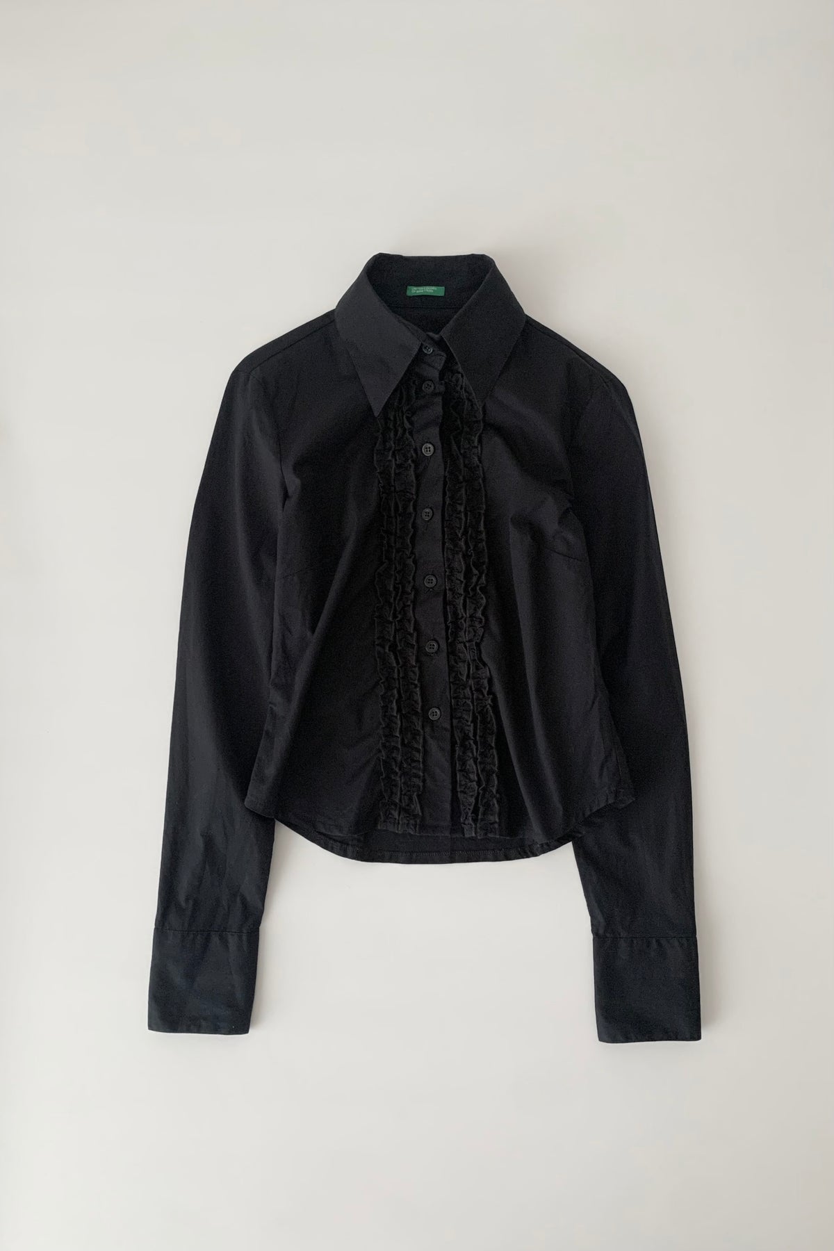 black centre frill shirt