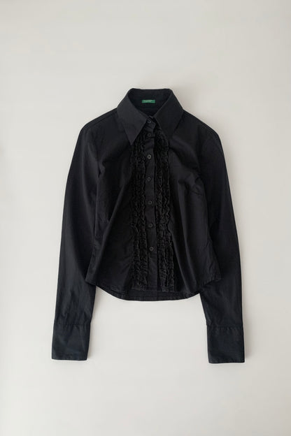 black centre frill shirt
