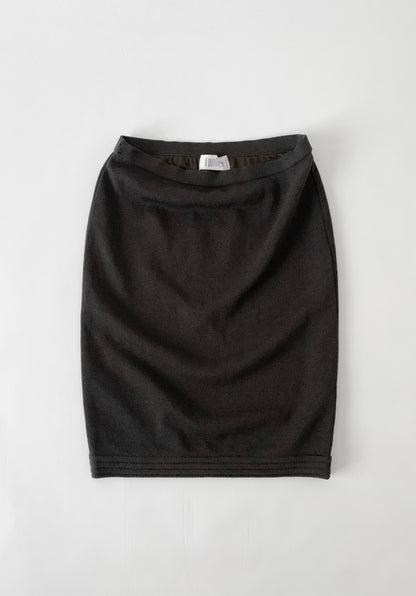 Italy charcoal gray knit skirt