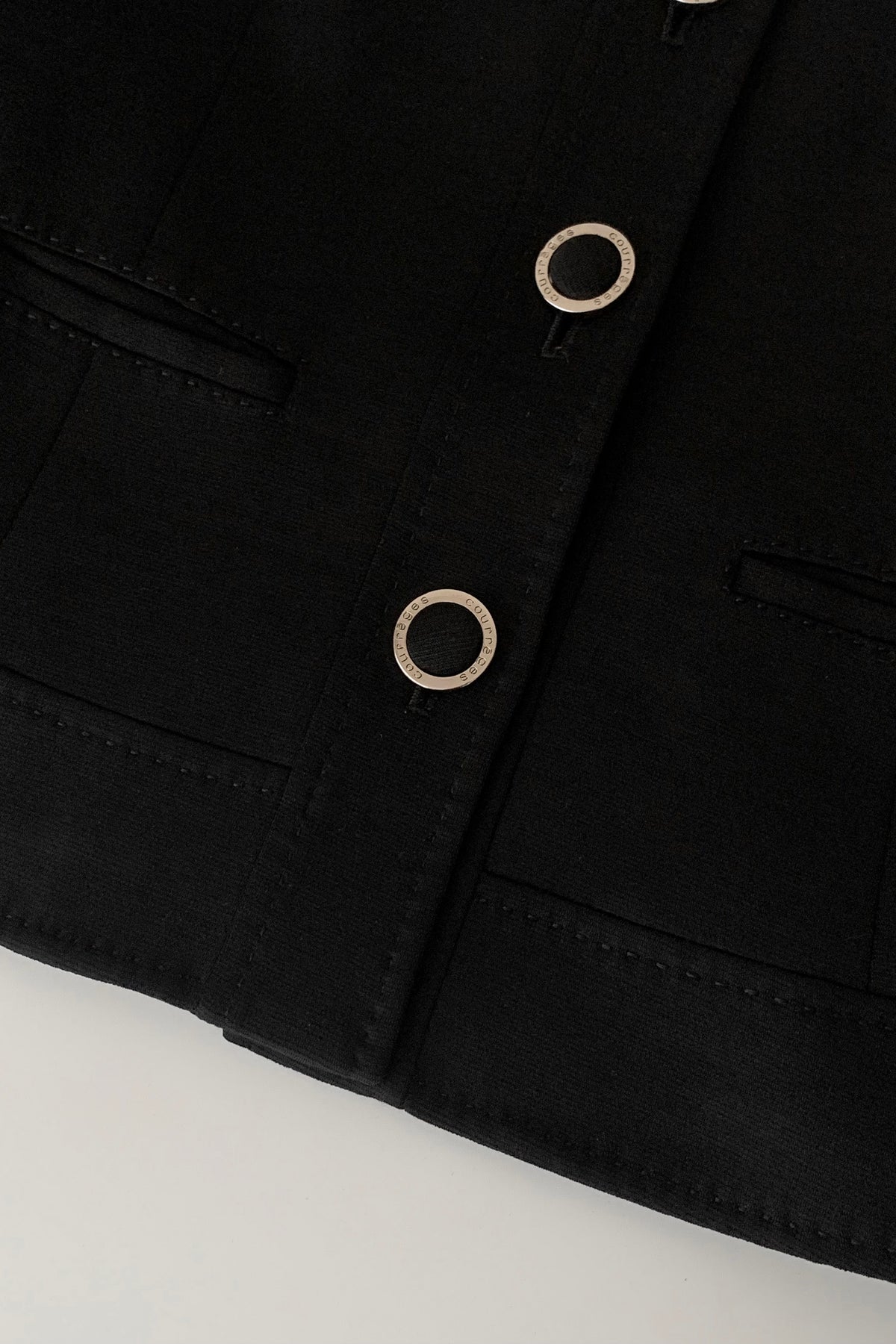 courrage black no collar jacket