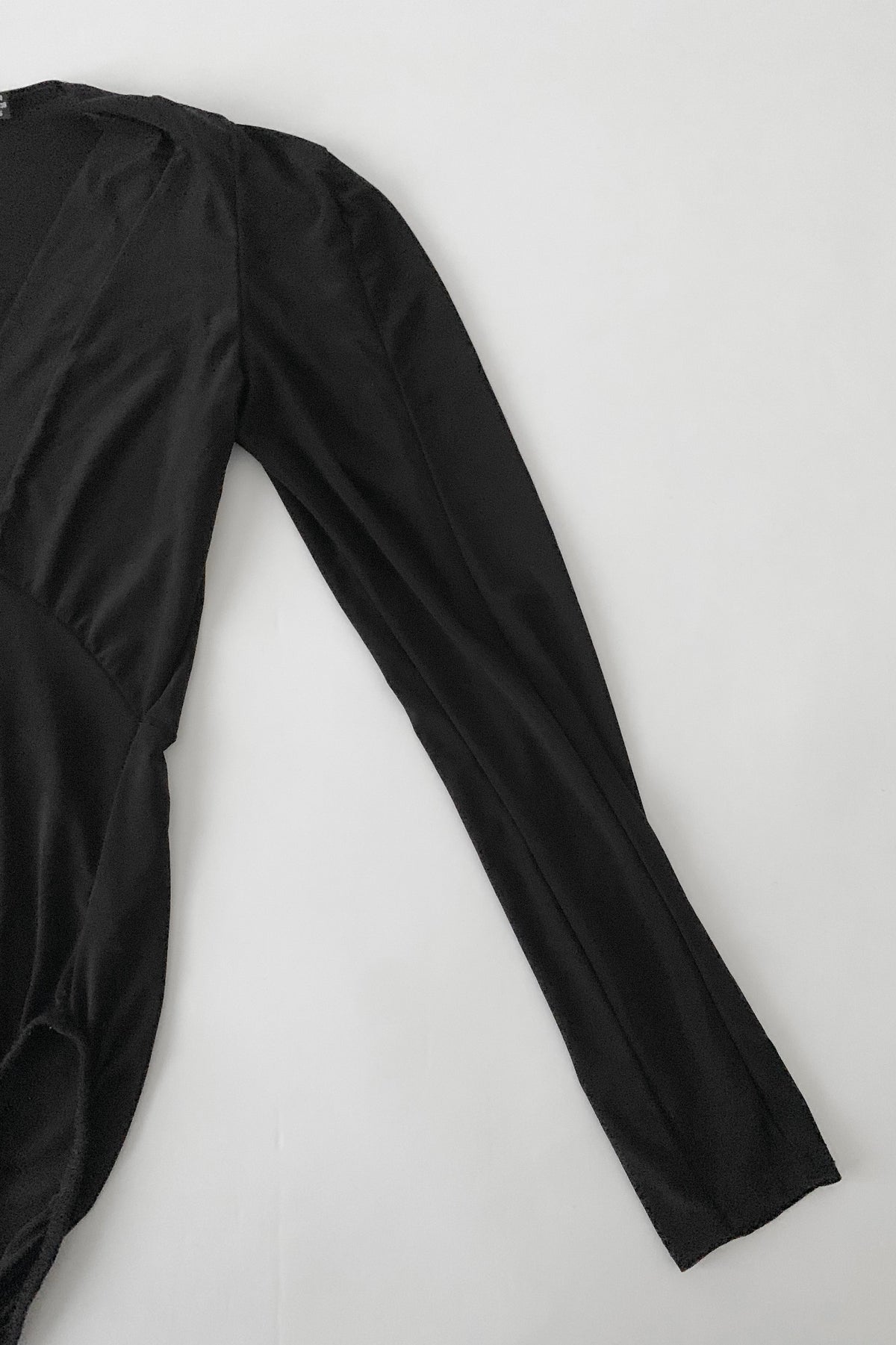 UK black v neck body suit