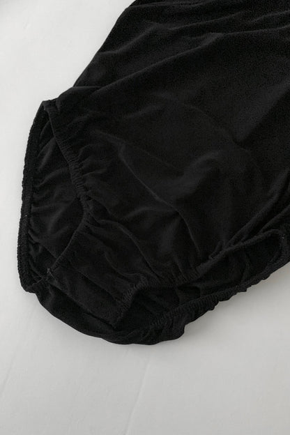 UK black v neck body suit