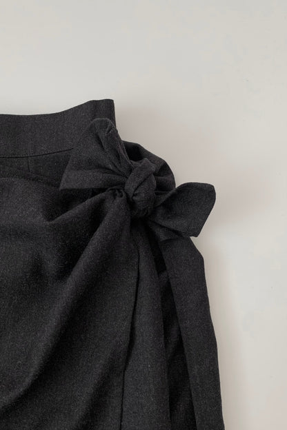 MaxMara dark  gray wrap wool pants