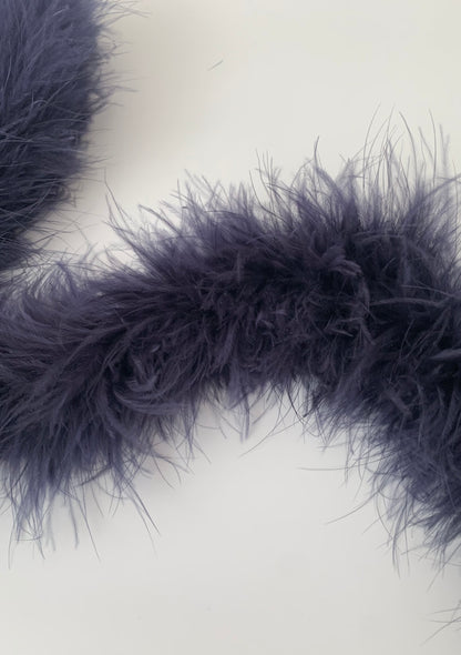 dark purple fur tie