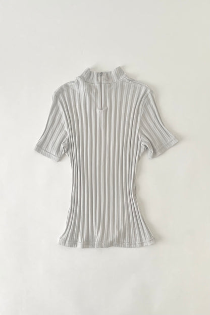 blue silver stripe tops