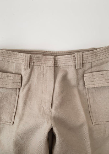 yellow beige wool pants