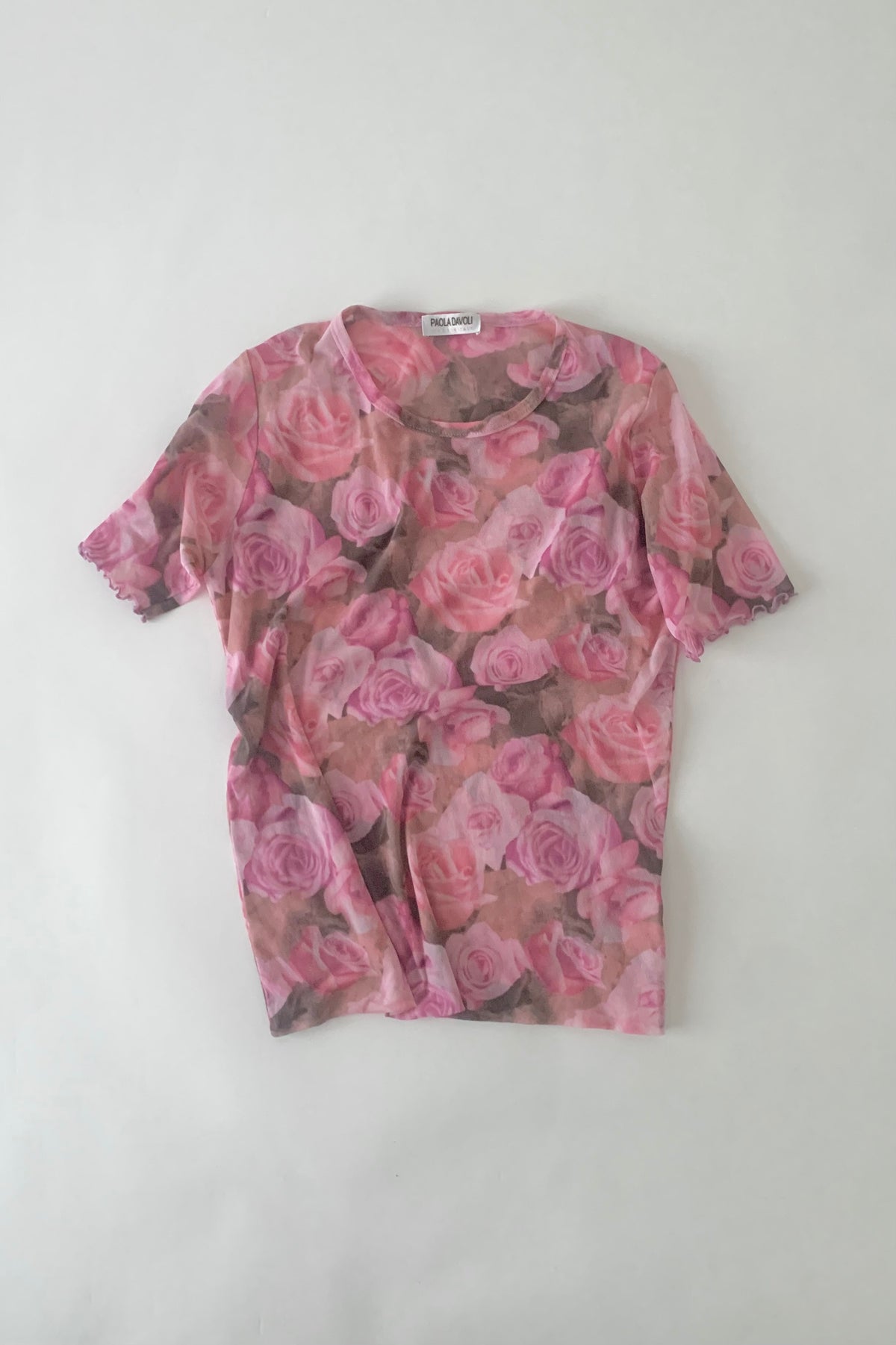 Italy rose sheer T tops