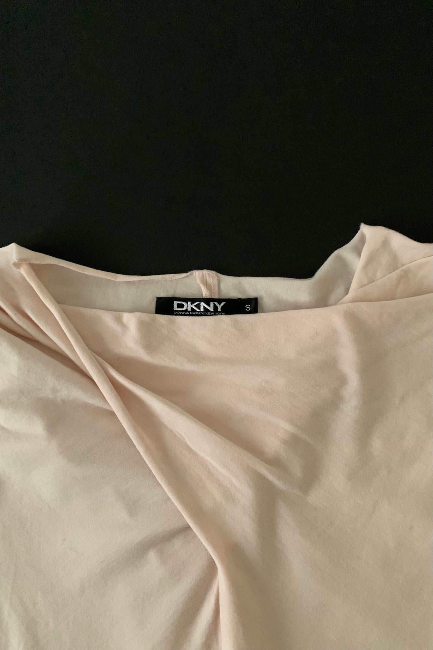 DKNY light pink gather tops