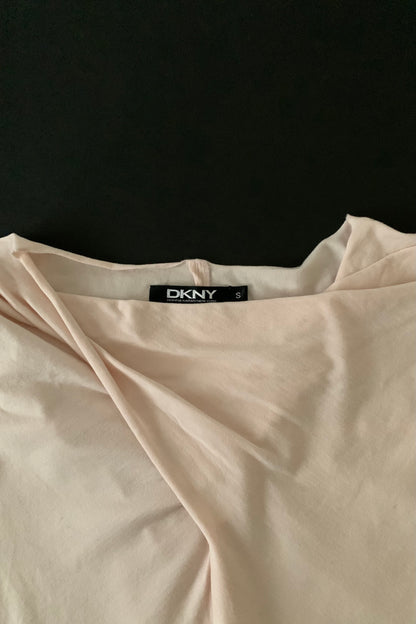 DKNY light pink gather tops