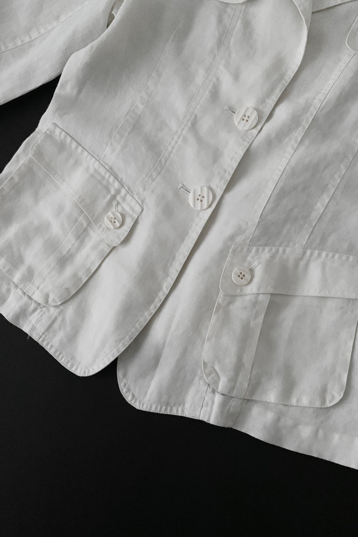 white linen light jacket