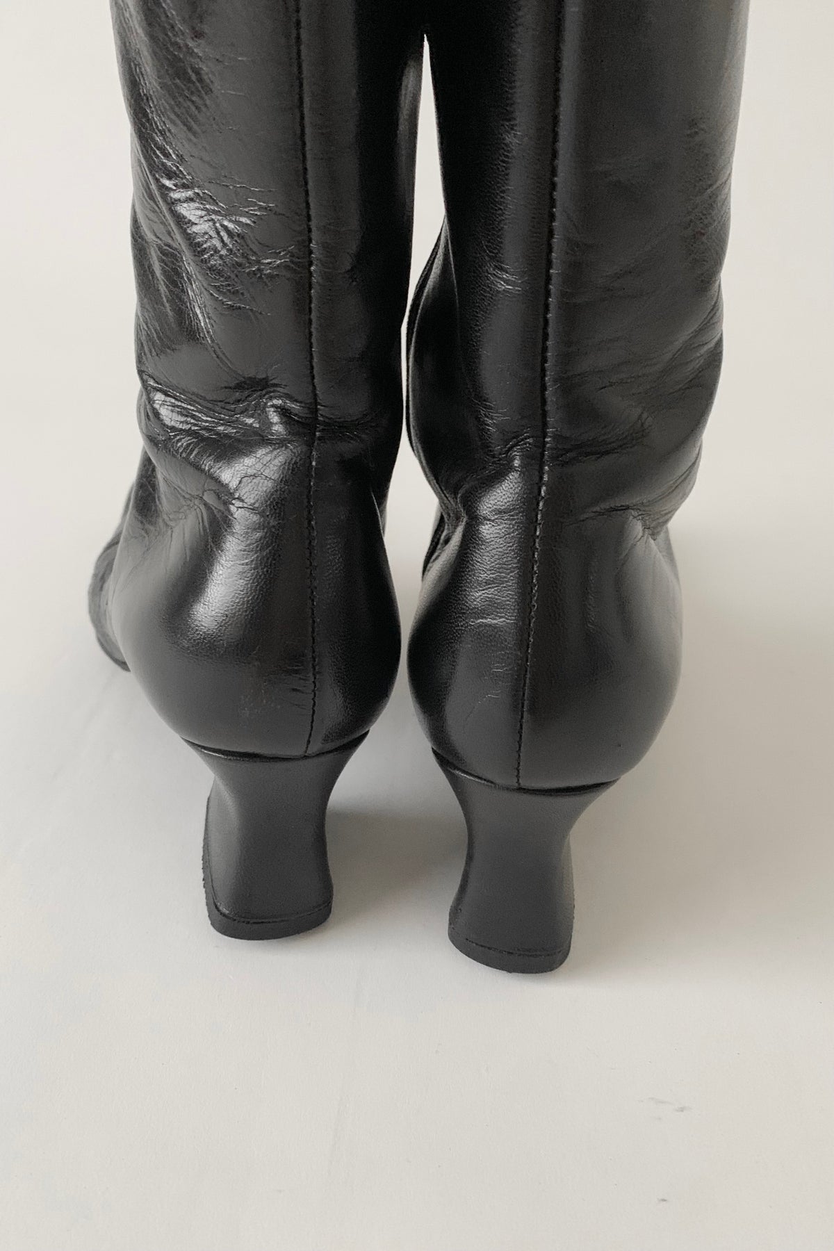 PRADA black lace up boots