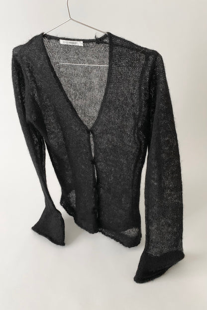 black mohair ensemble knit
