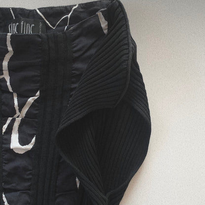 Italy rib print vest