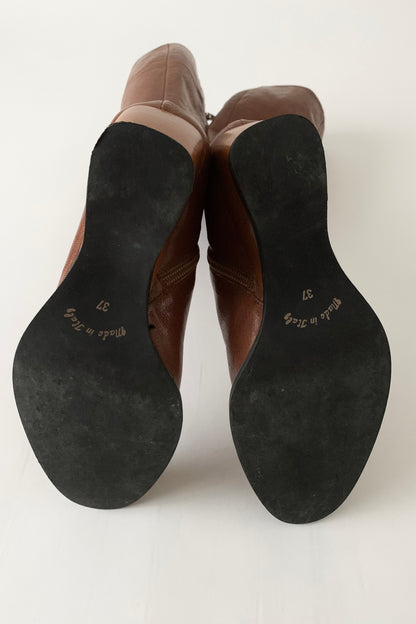 Italy brown long boots