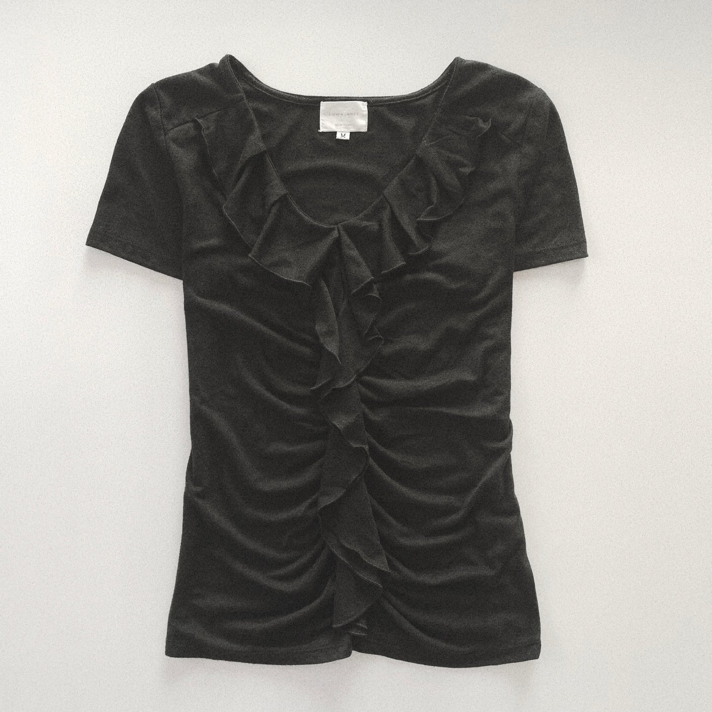 black center frill T tops