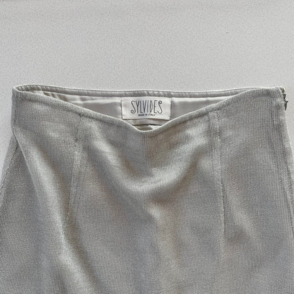 Italy silver summer knit skirt