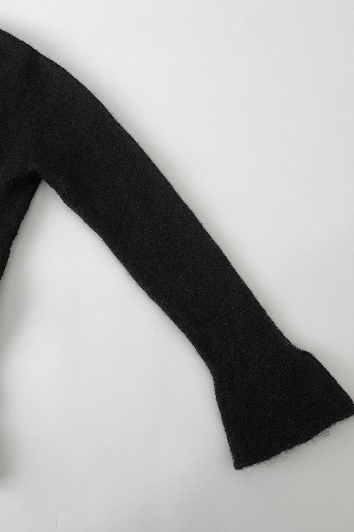 black mohair ensemble knit