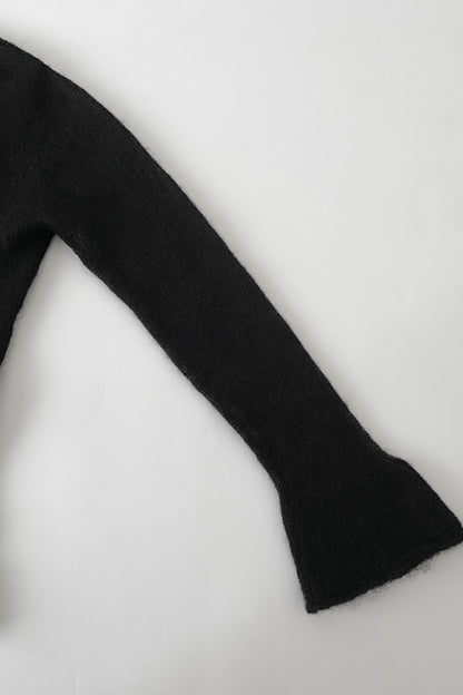 black mohair ensemble knit
