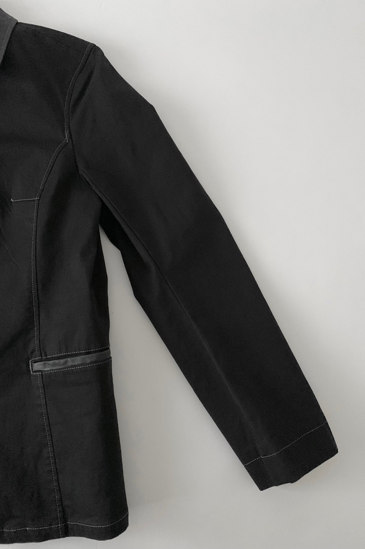 dark green collar leather jacket