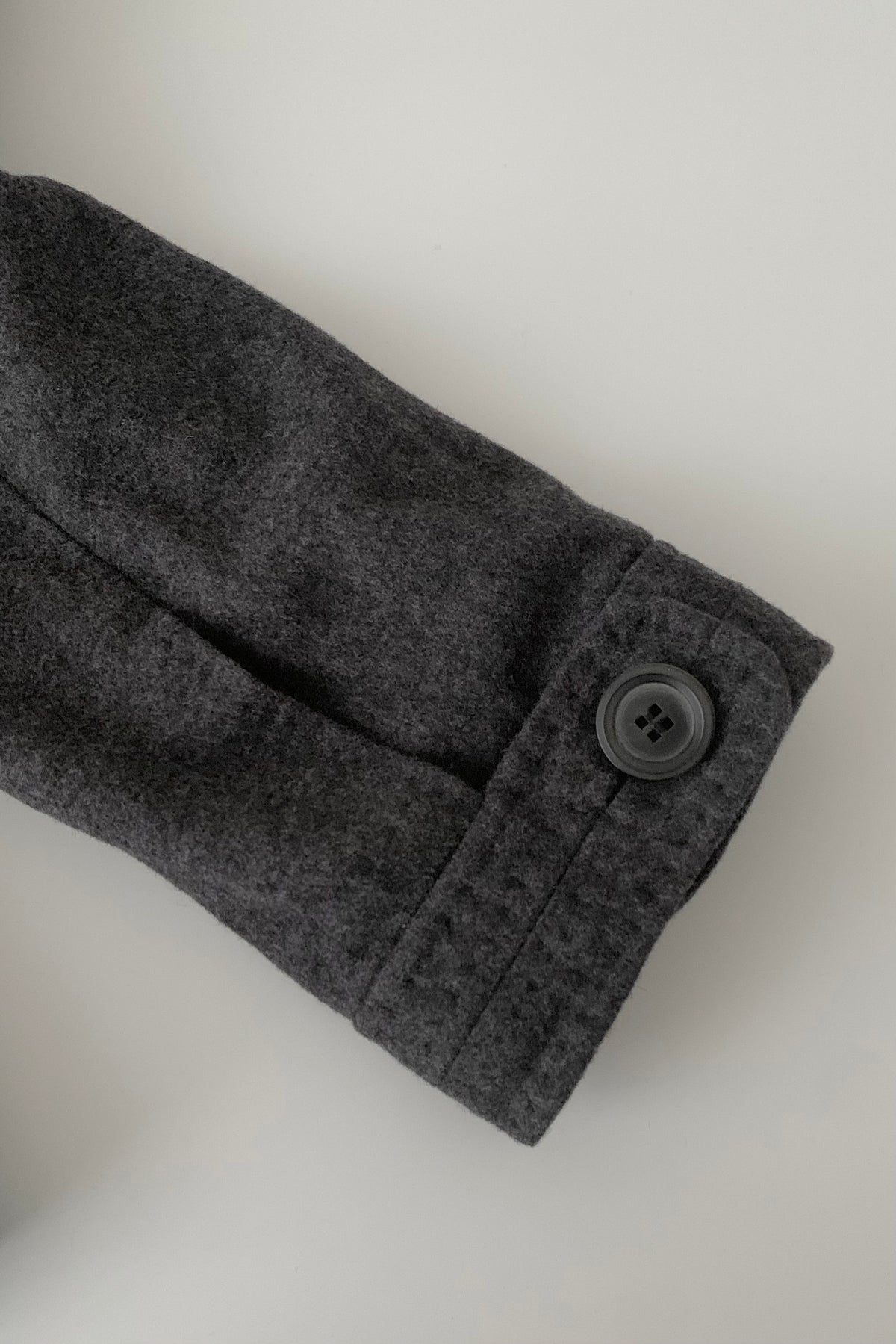 dark gray buttons design wool jacket