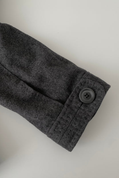 dark gray buttons design wool jacket