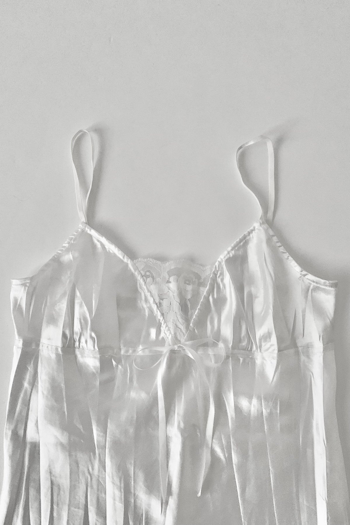 white satin lace camisole