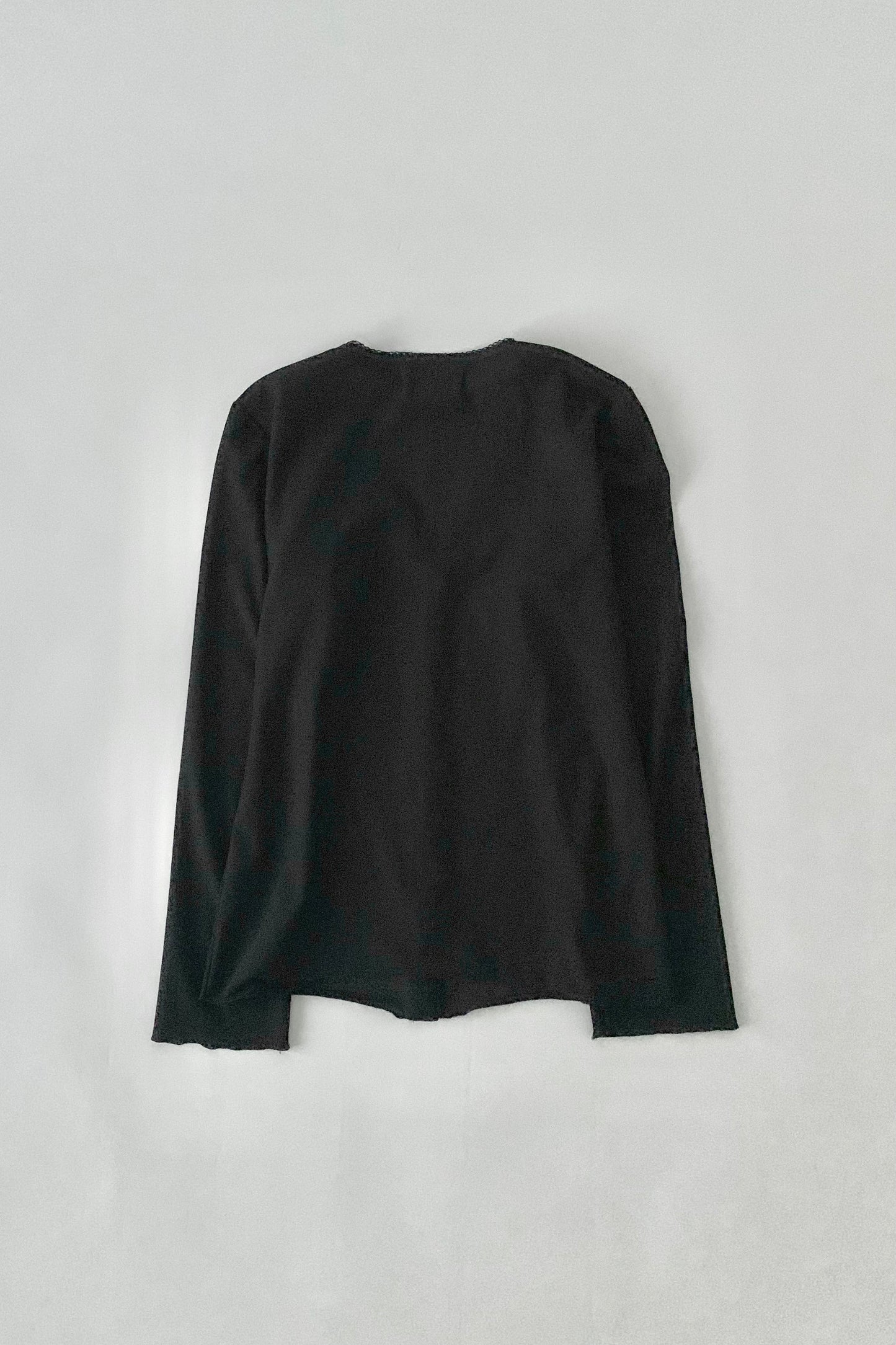 black shell buttons cardigan
