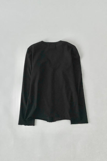 black shell buttons cardigan
