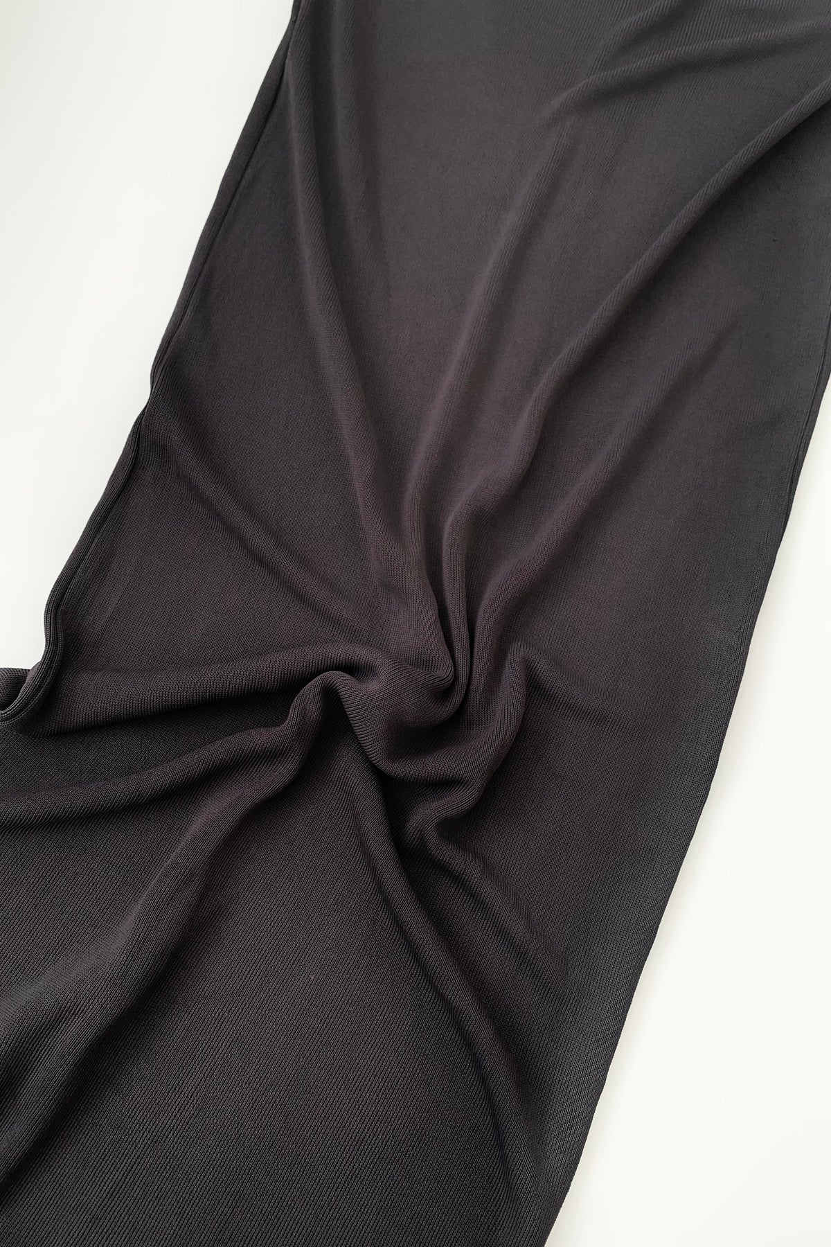 Italy charcoal gray knit long skirt