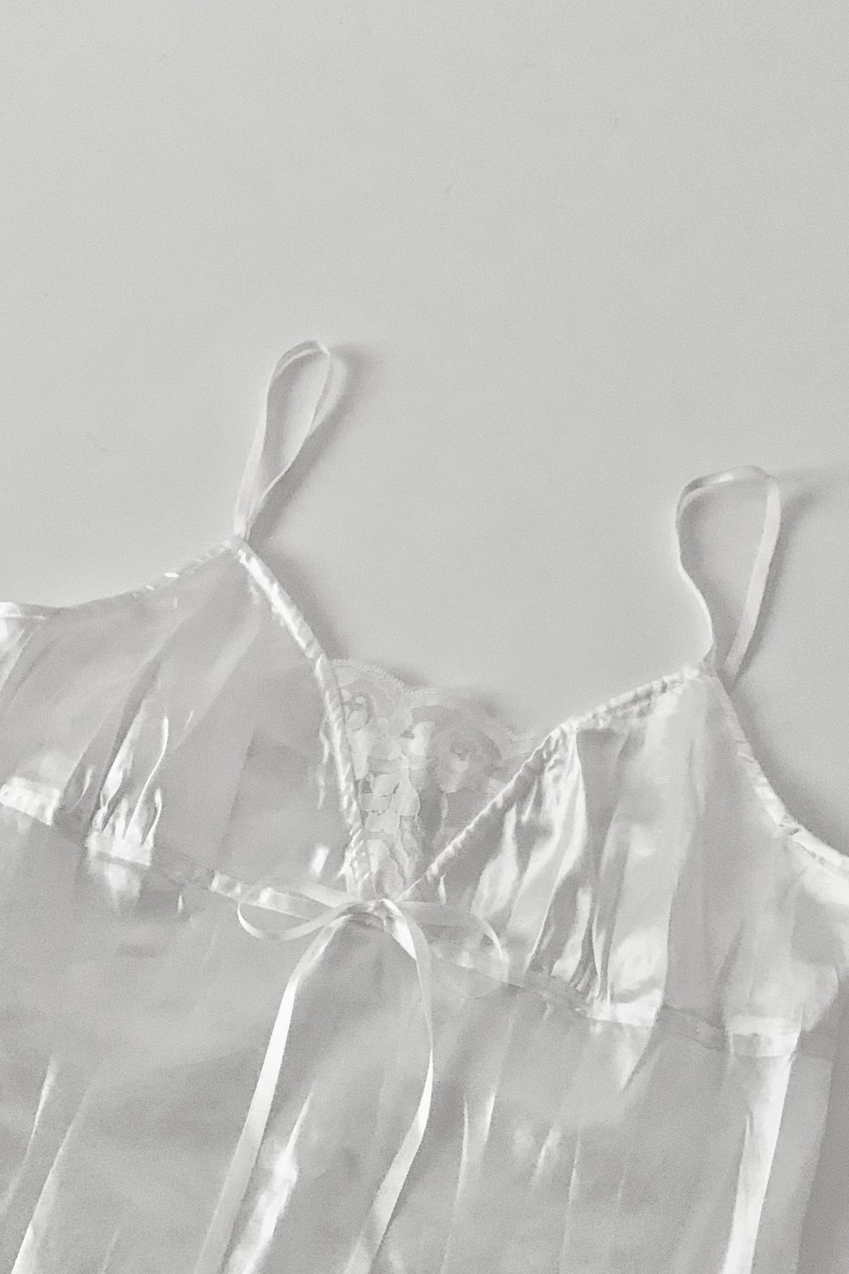 white satin lace camisole