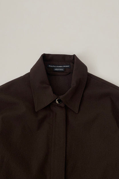 dark brown zip light jacket