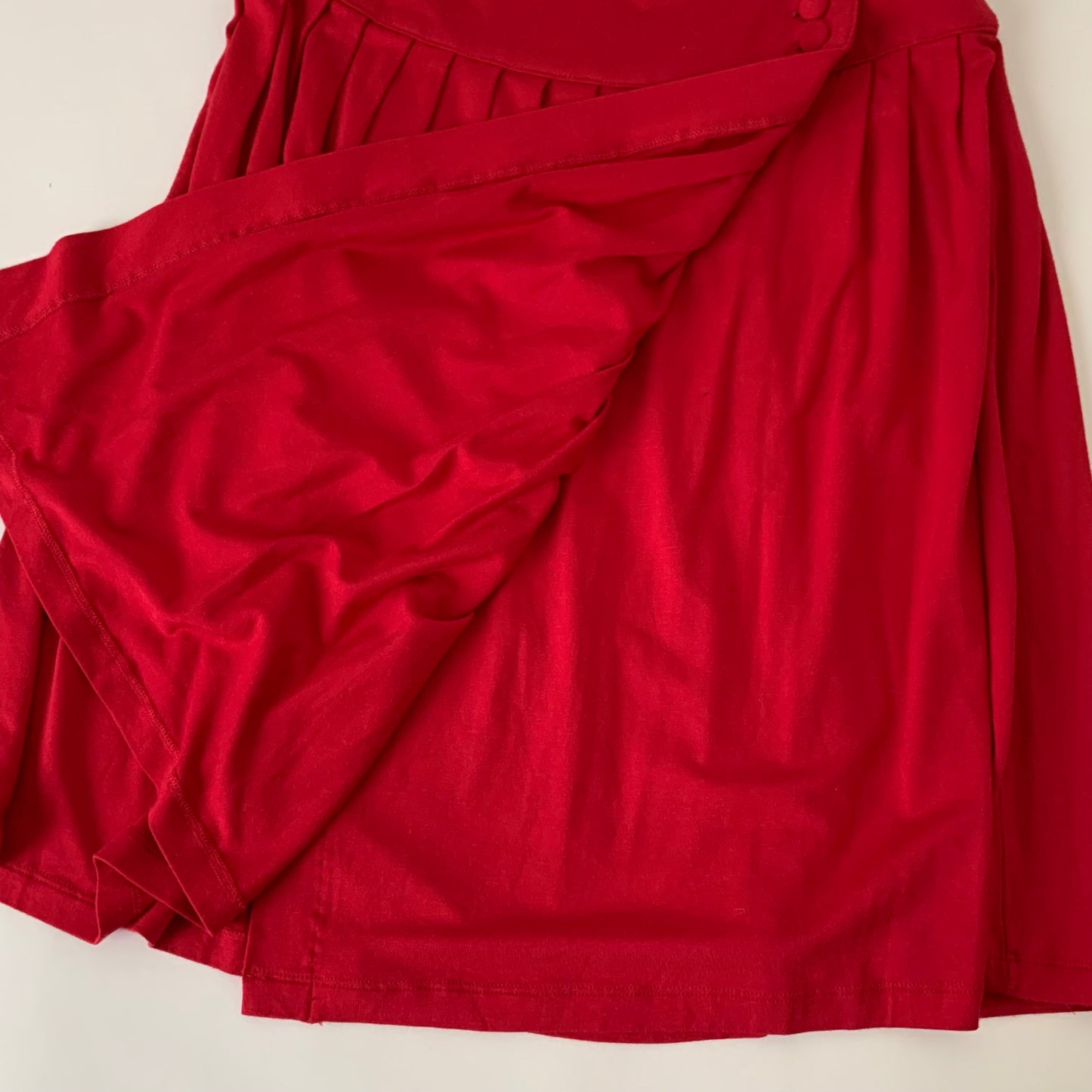 agnes b. red wrap skirt