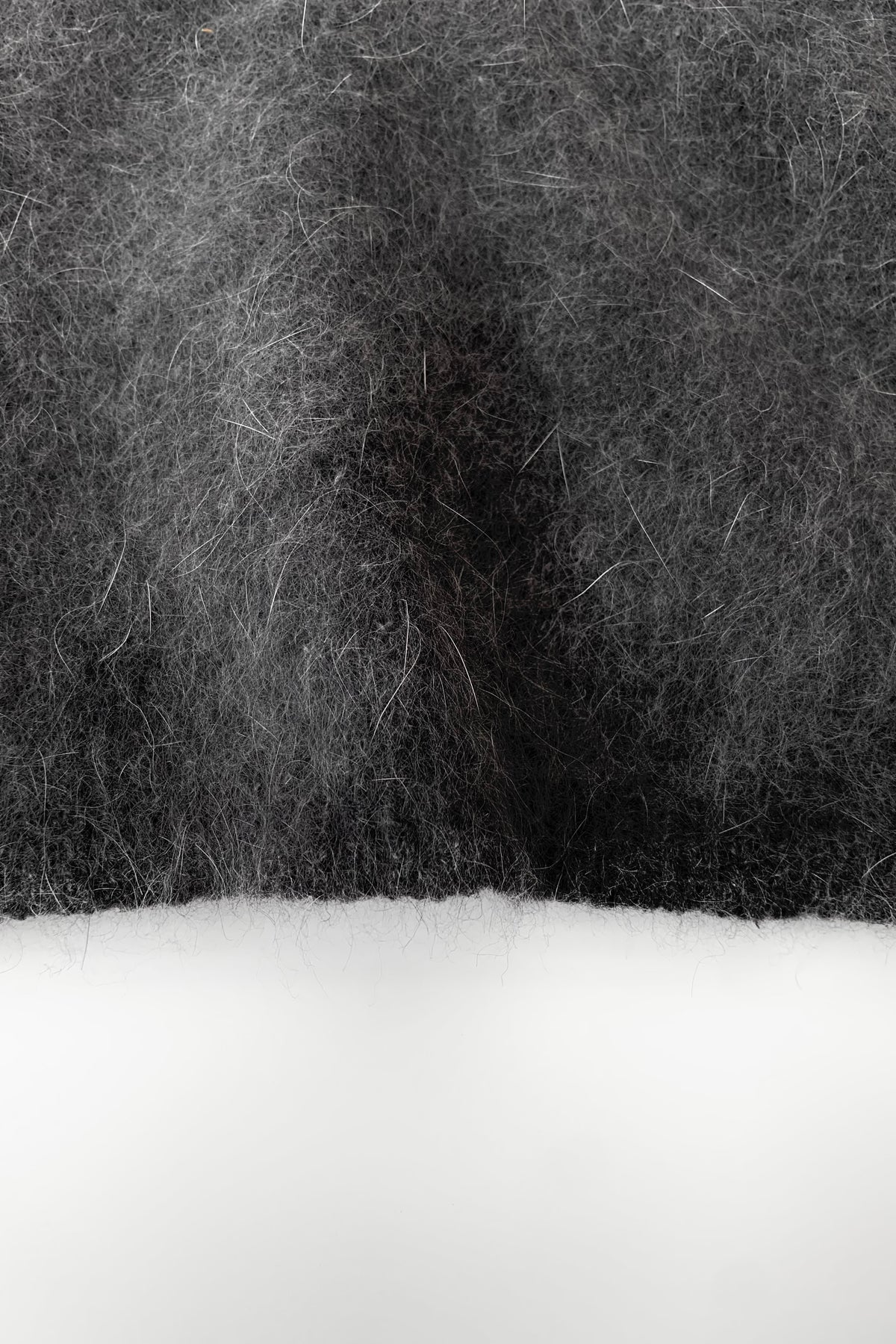 dark gray angora knit vest